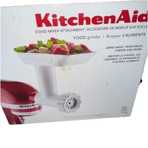 KitchenAid Food Grinder Attachment White Used In Box Stand Mixer Attachment